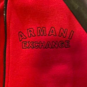 Black and red Armani exchange jacket